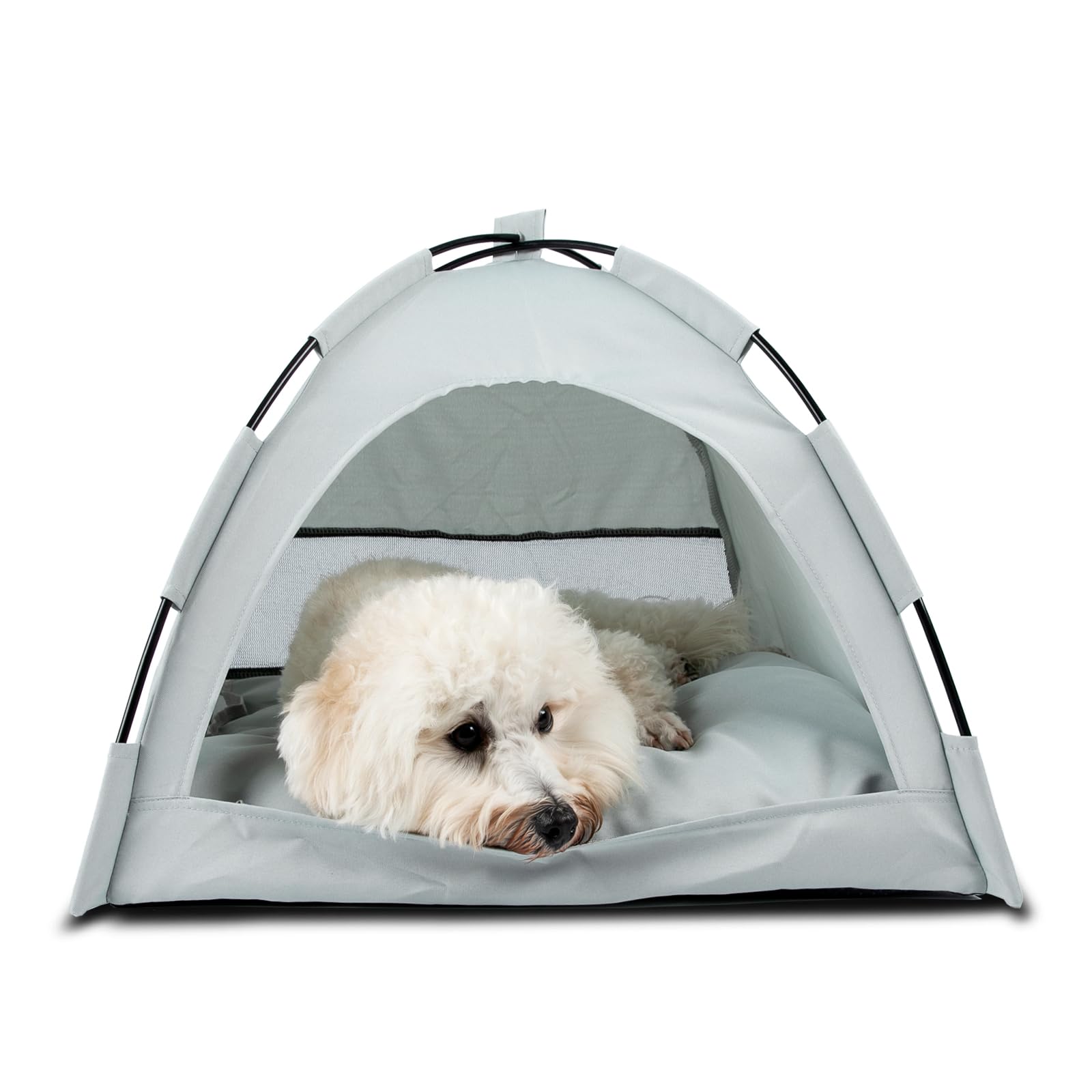 Portable Pet Teepee Tent for Dogs & Cats - Indoor Dog House with Thick Removable Washable Cushion | Perfect for Small Pets, Bedroom Decor & Cozy Pet Napping Spot