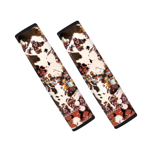 Retro Brown Navajo Cow Print