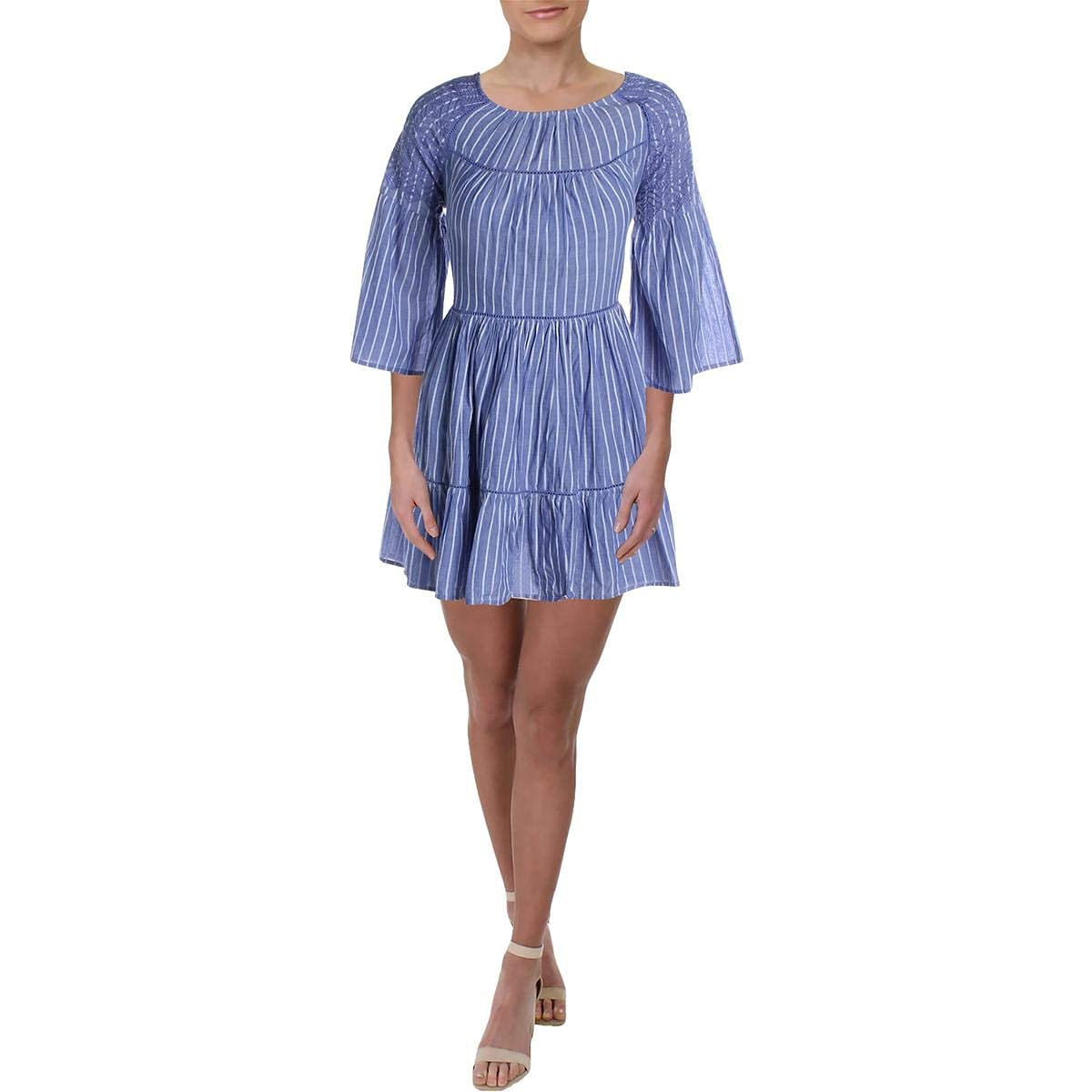 Free People Women's Lola Embroidered Mini Dress - Boho Floral Summer Dress for Beach, Music Festivals & Date Nights