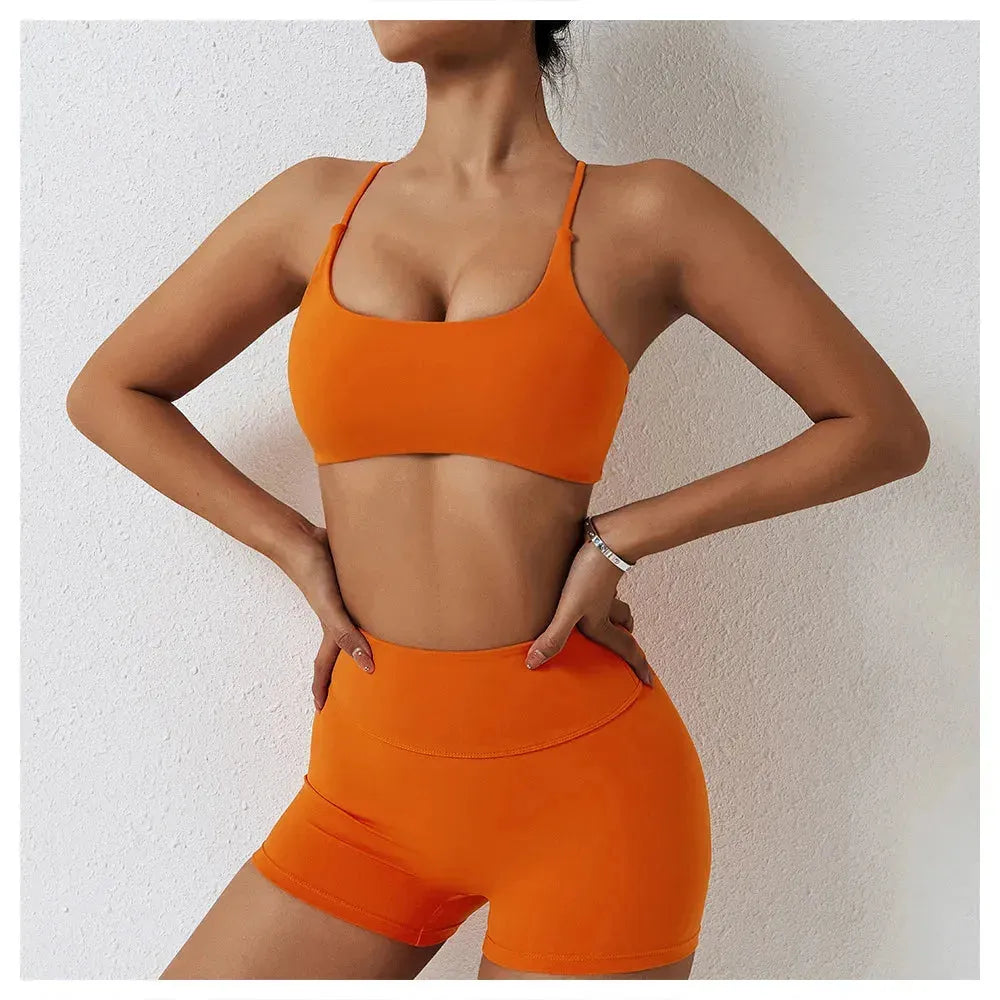 Seamless Yoga Set for Women - 2-Piece High Waist Leggings & Sports Bra Workout Outfit | Gym, Fitness, Yoga & Running Activewear