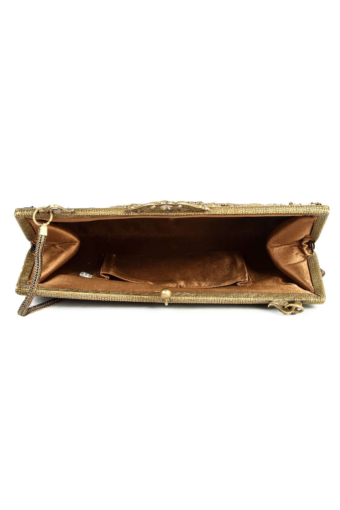 Stylish Ava Black & Gold Brass Frame Handbag for Women - Elegant Evening Clutch for Parties, Weddings & Special Occasions