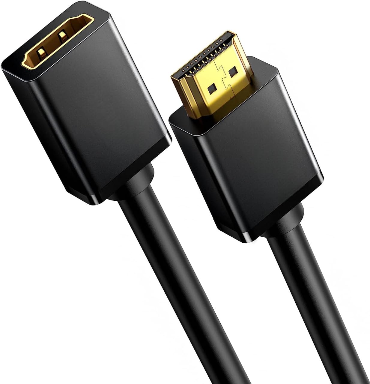Swiztek HDMI Cable Extension Male to Female 4K HDMI Extender Cord - 1.5M High Speed Cable for TV Stick, Roku, Chromecast, Nintendo Switch, Xbox, PS4, Blu-ray Player, HDTV & Laptop | Perfect for Home Theater, Gaming & Office Setup