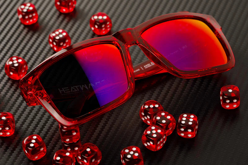 Vise Z87 Safety Sunglasses - Neon Red - UV Protection, ANSI Z87.1 Certified for Work & Outdoor Activities - Perfect for Construction, Cycling, and Running