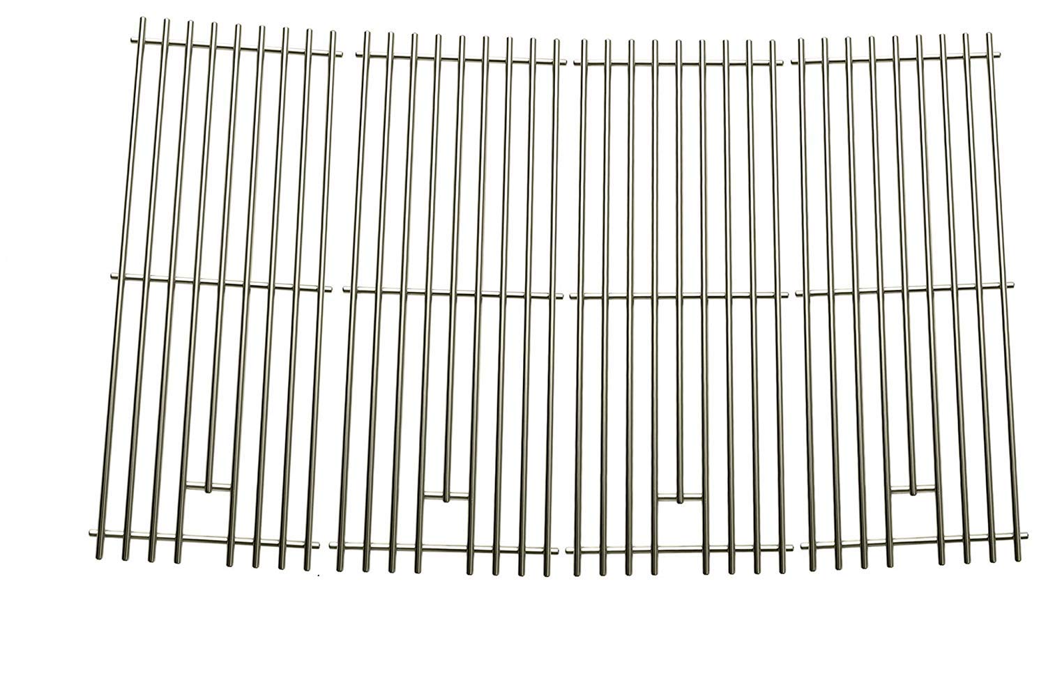 Premium Stainless Steel Cooking Grates Replacement for Ducane 30400041, BBQ Galore XG4TBWN, Nexgrill 720-0584A & Perfect Flame 720-0335 Turbo 4-Burner Gas Grills - Heavy Duty 4-Piece Set for Outdoor BBQ, Grilling Steaks & Backyard Parties