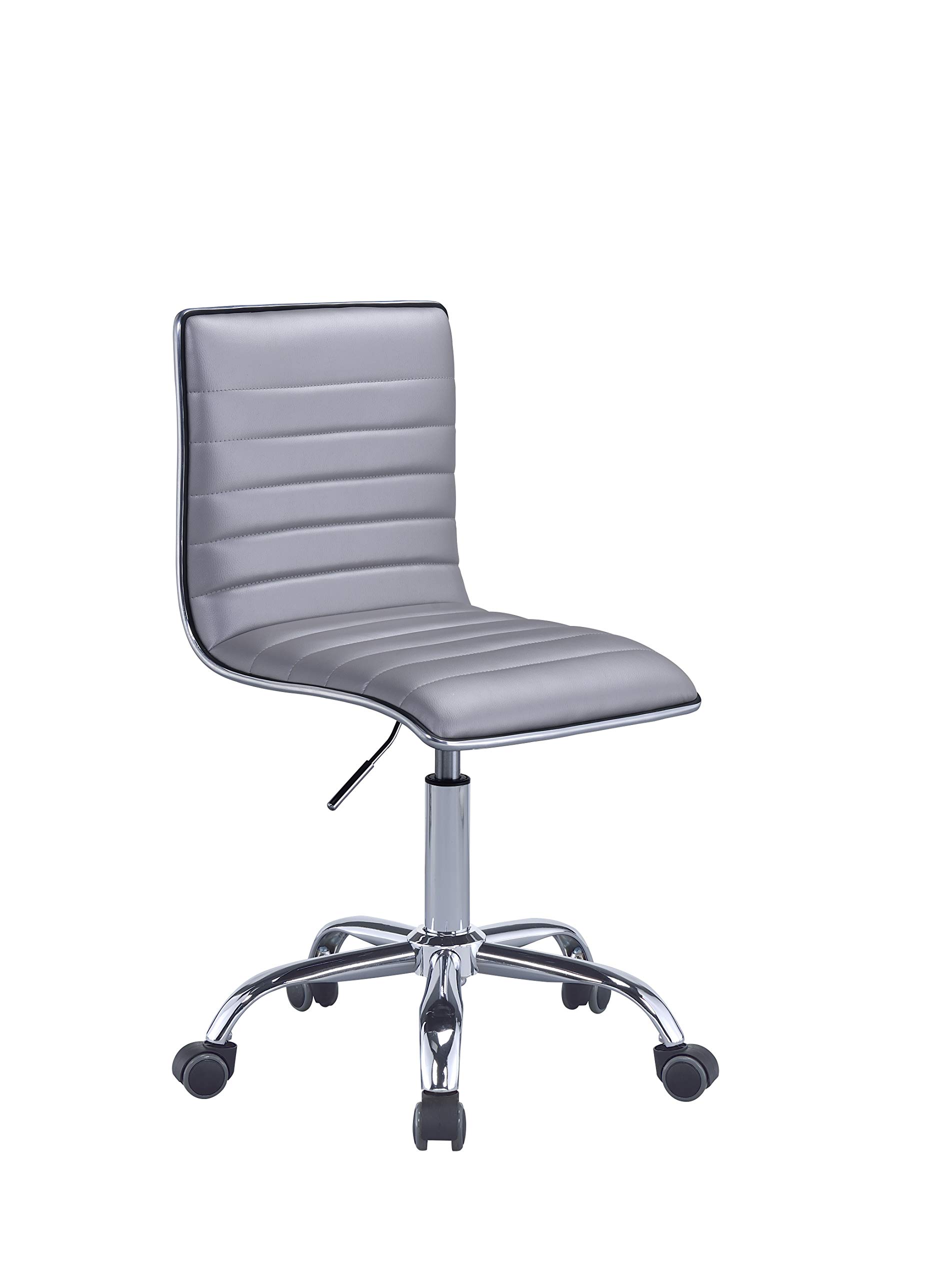 Benjara Adjustable Height Swivel Office Chair - Ergonomic Desk Chair with Lumbar Support, Gray - Perfect for Home Office, Gaming & Workspace
