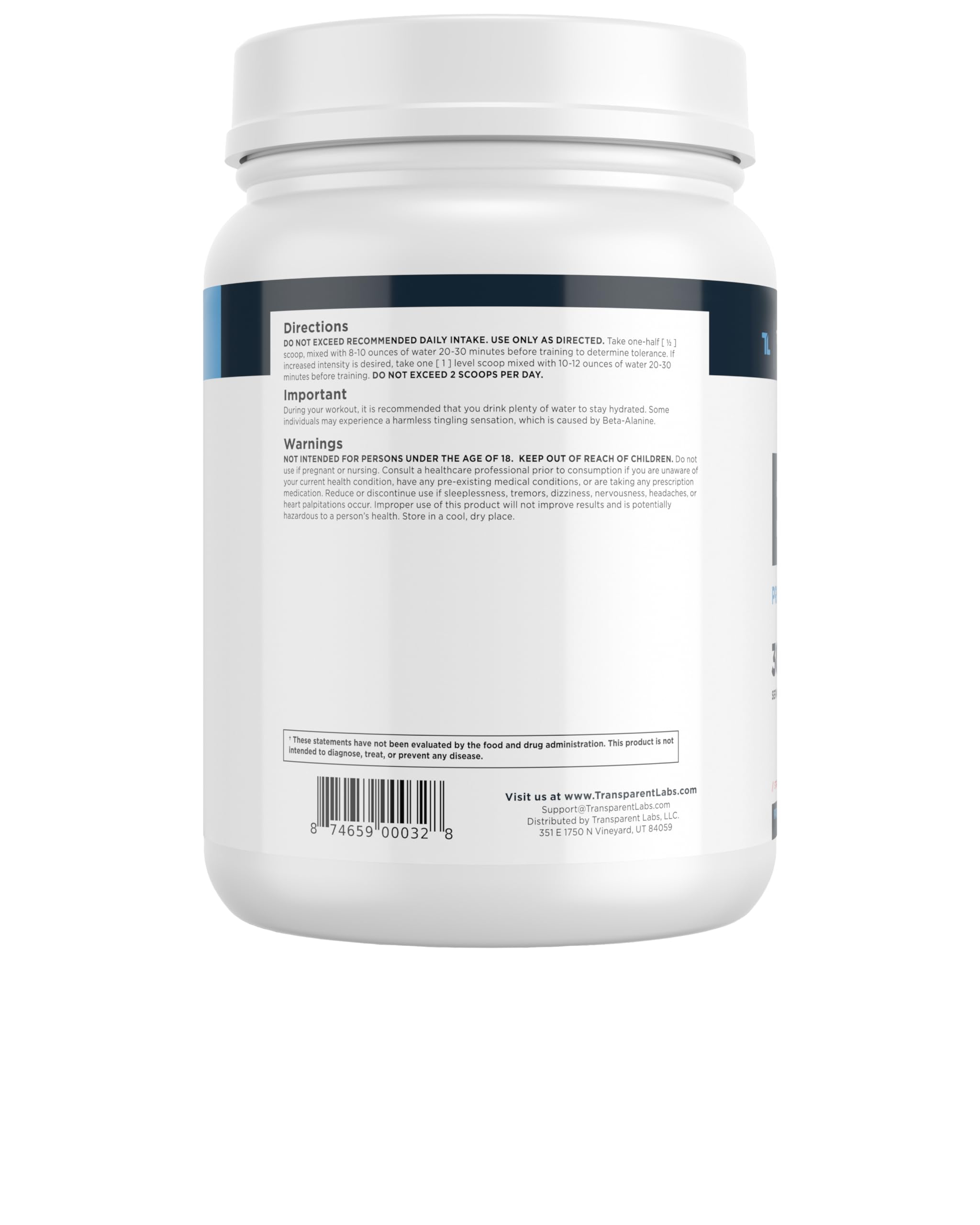 Transparent Labs Bulk Pre Workout - Strawberry Kiwi, 30 Servings for Muscle Building & Strength - Gym & Fitness