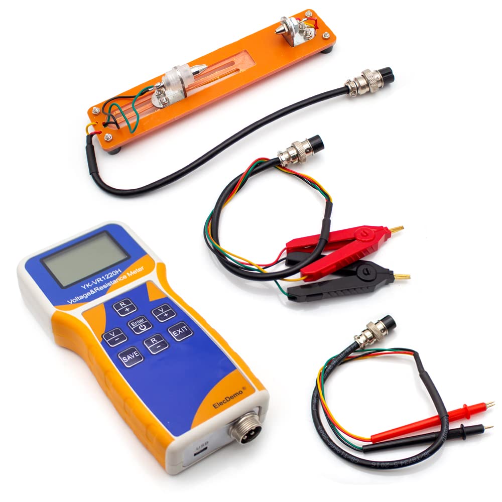 YK-VR1220H Rechargeable High Precision Battery Tester - 0.001mΩ-200Ω Internal Resistance Meter with 0.0001V±120V Voltage Measurement, MicroUSB Charging | Perfect for Automotive, Solar, and DIY Electronics Testing