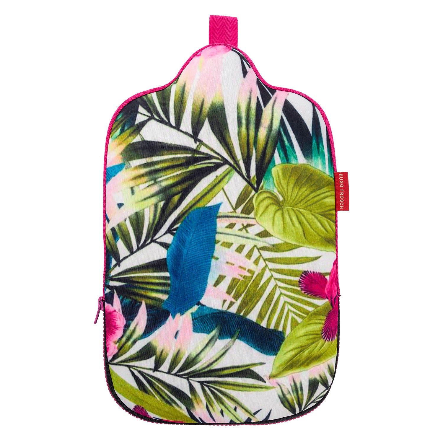 2 Liter Eco-Friendly Hot Water Bottle with Jungle Print Zip Cover - Rubber-Free, BPA-Free for Pain Relief, Warmth & Comfort - Perfect for Cold Nights, Menstrual Cramps & Winter Camping