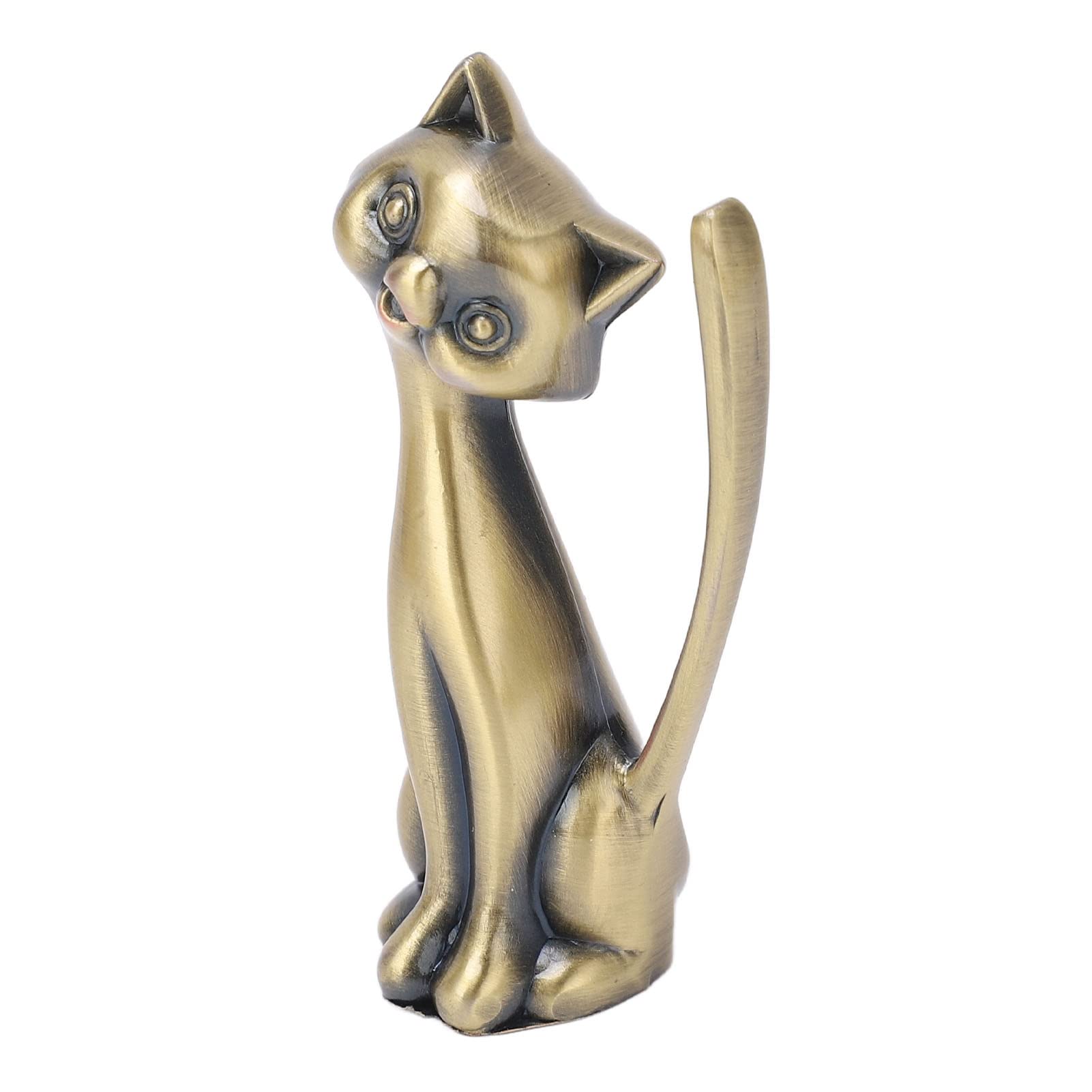 Jeanoko Metal Ring Holder - Zinc Alloy Cat-Shaped Jewelry Organizer | Durable Key & Ring Dish for Home Decor, Gift & Vanity Display