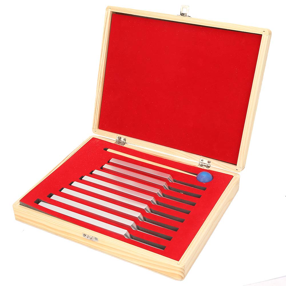 8-Piece Aluminum Alloy Tuning Fork Set (256-512Hz) for Deep Relaxation & Healing - Includes Wooden Box - Perfect for Sound Therapy, Massage, and Neurological Treatment