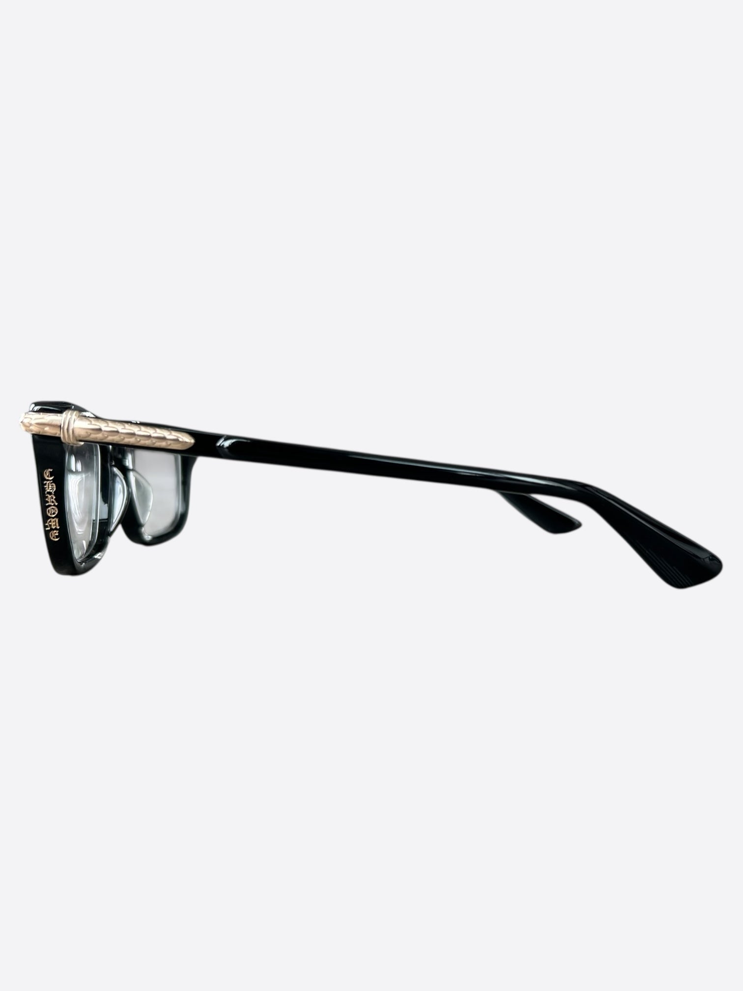Chrome Hearts Black & Silver Little Dinger Sunglasses - Stylish UV Protection for Outdoor Activities & Fashion Statements