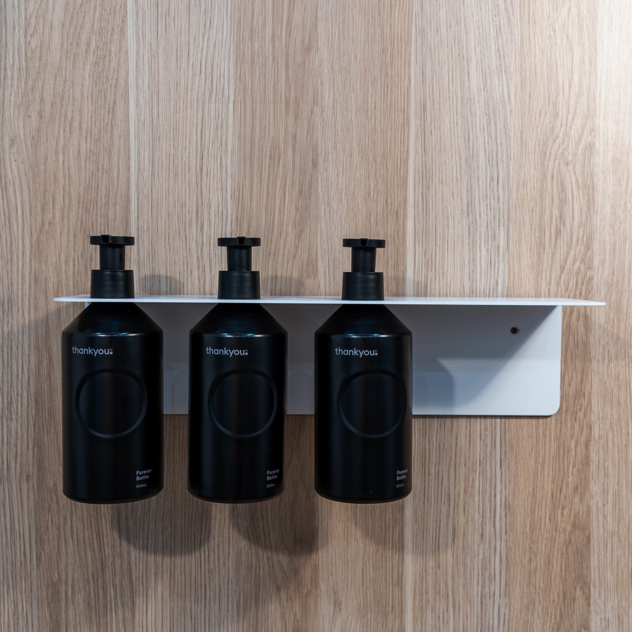 Triple Soap Dispenser Shelf - 40cm White Bathroom Organizer with Soap Holder - Perfect for Kitchen, Bathroom & Laundry Room Storage