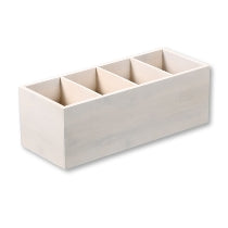 Premium White Bamboo Cutlery Box - Eco-Friendly Utensil Holder for Kitchen, Dining, and Travel - Perfect for Home, Camping, and Picnics