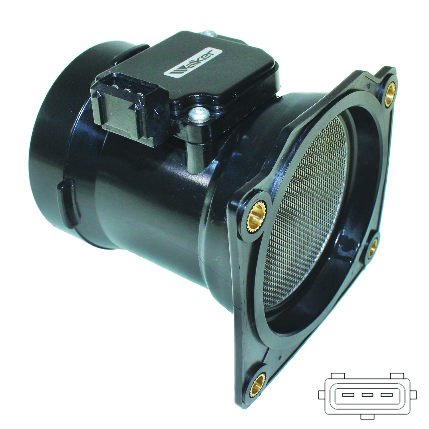 Walker Products 245-1202 Mass Air Flow Sensor Assembly - Replacement MAF Sensor for Improved Engine Performance - Compatible with Multiple Car Models - Ideal for DIY Auto Repair & Maintenance