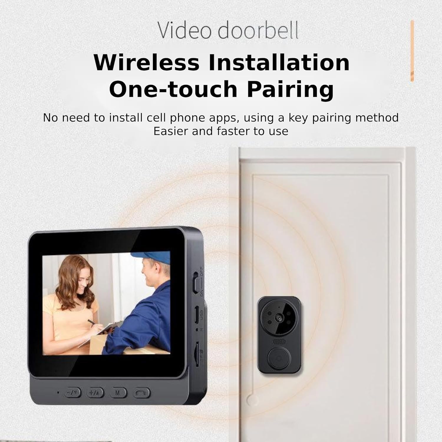 New Wireless Video Doorbell Camera with Monitor - 2-Way Audio, HD Night Vision, Outdoor Security Intercom System for Home Surveillance | Perfect for Front Door Monitoring & Package Delivery Alerts