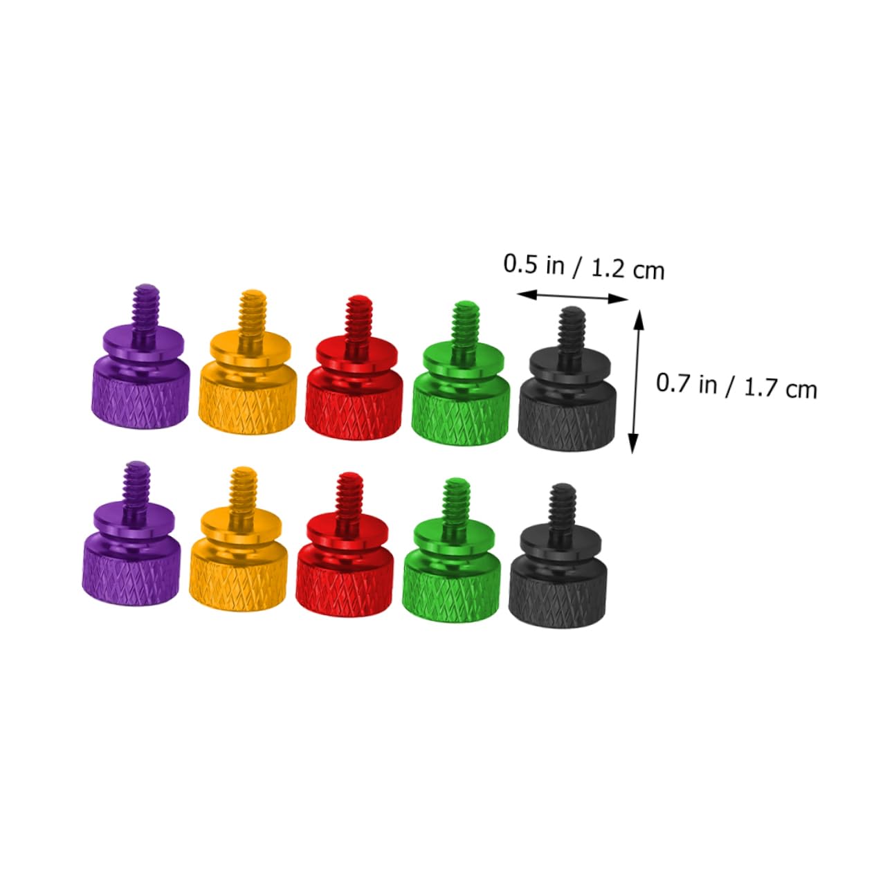10PCS Aluminum Alloy Knurled Thumb Screws for Hard Drive Cabinet & Computer Case - Coarse Thread Spiral Chassis Power Supply Screws - Easy Hand-Twist Installation for PC Builds & DIY Upgrades