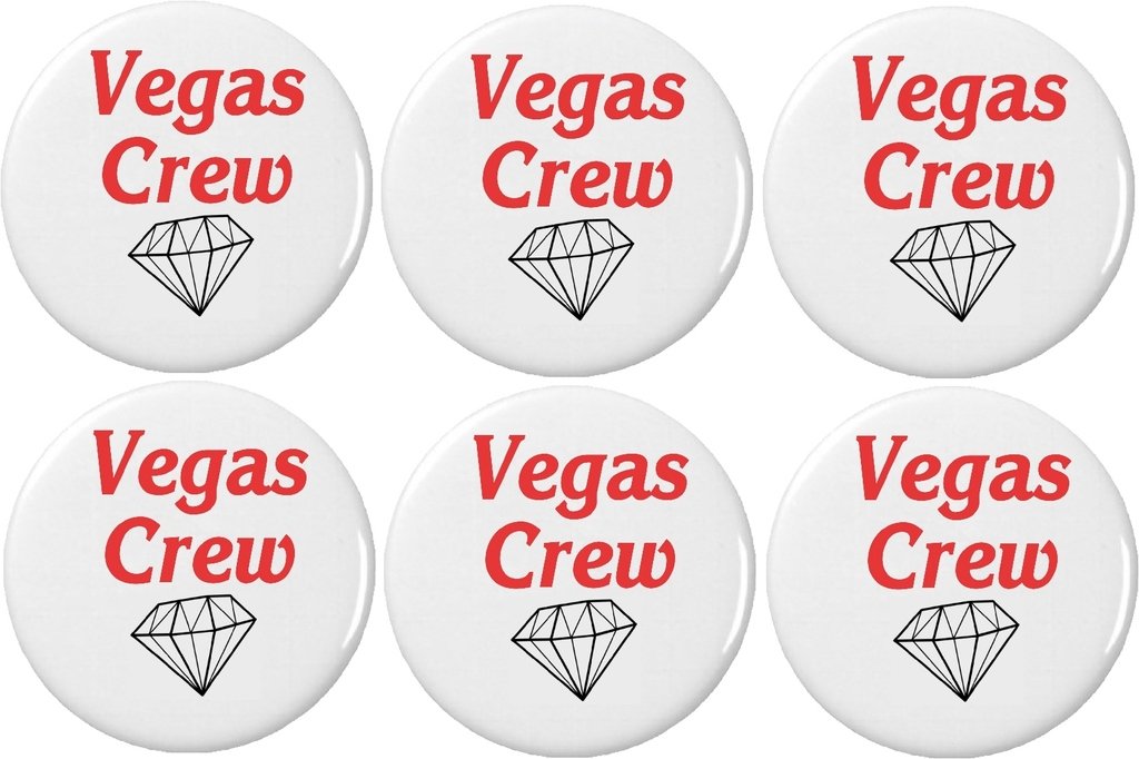 6 Pack Vegas Crew Diamond Wedding Bride Bachelorette Party Bottle Openers - 2.25