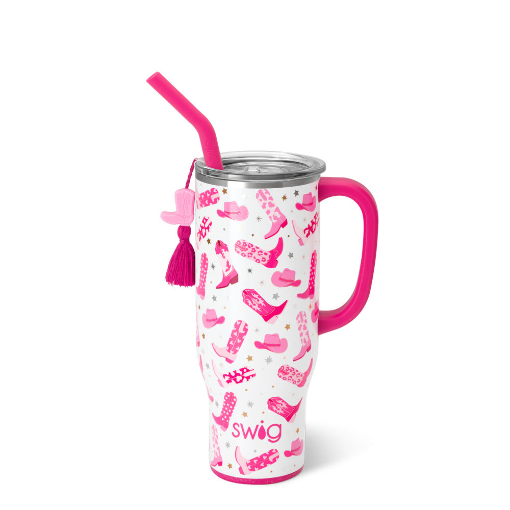 Let's Go Girls Mega Mug 30oz - Large Insulated Tumbler with Lid & Straw - Perfect for Coffee, Tea & Cold Drinks - Great for Office, Travel & Outdoor Activities