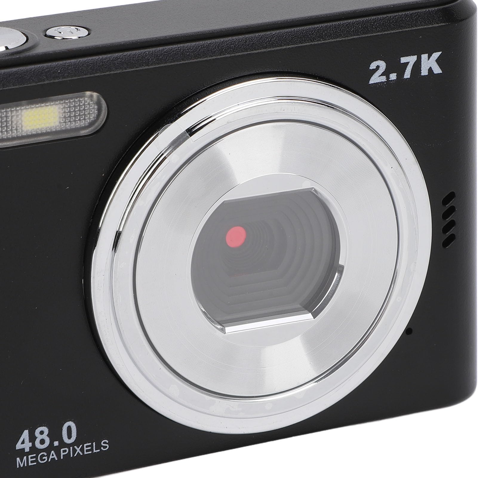 48MP 2.7K Digital Video Camera with 8x Zoom & Type-C Charging - HD Vlogging Camera for YouTube, Travel, Sports & Family Events (Black)