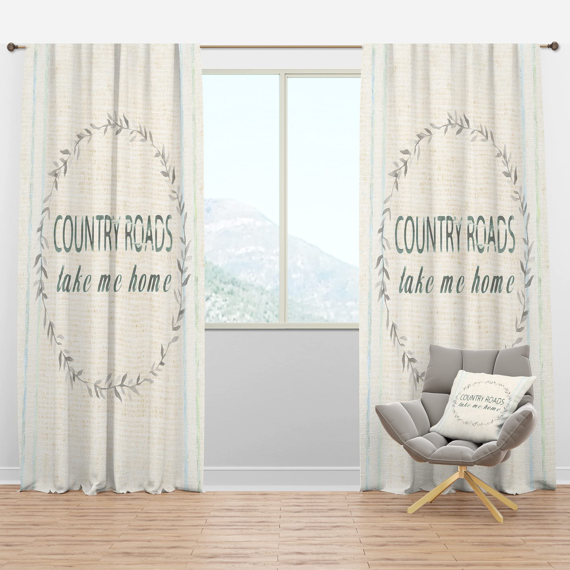 Farmhouse Floral Blackout Curtains - Thermal Insulated Single Panel (52x90 inches) for Bedroom & Living Room - Elegant Home Decor for Better Sleep & Energy Efficiency