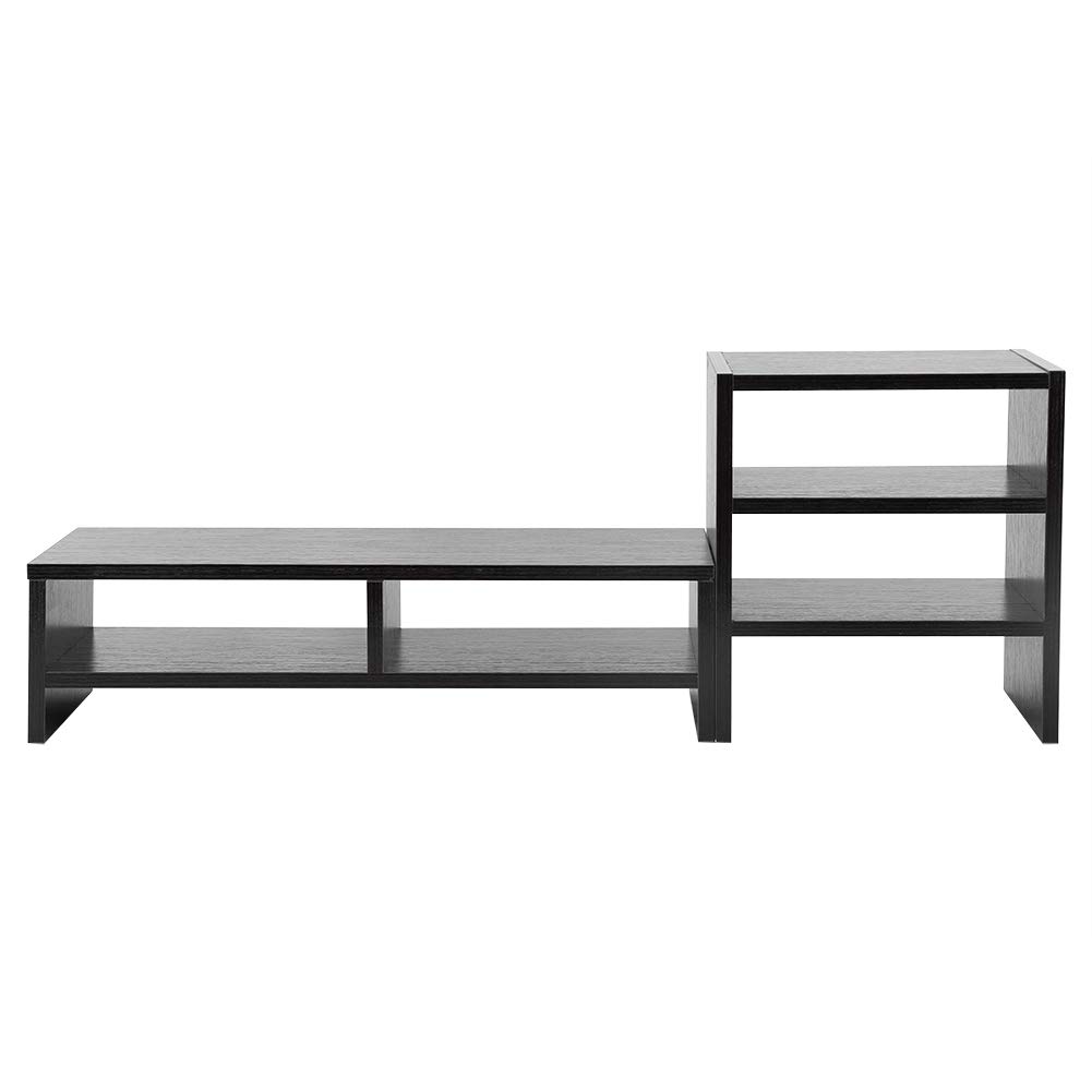 MAVIS LAVEN Computer Monitor Stand with 3-Tier Storage Shelf - Adjustable Desktop Riser for Laptop, PC, Mac - Space Saving Office Organizer for Home & Workspace - Perfect for Work from Home Setup & Clutter-Free Desk