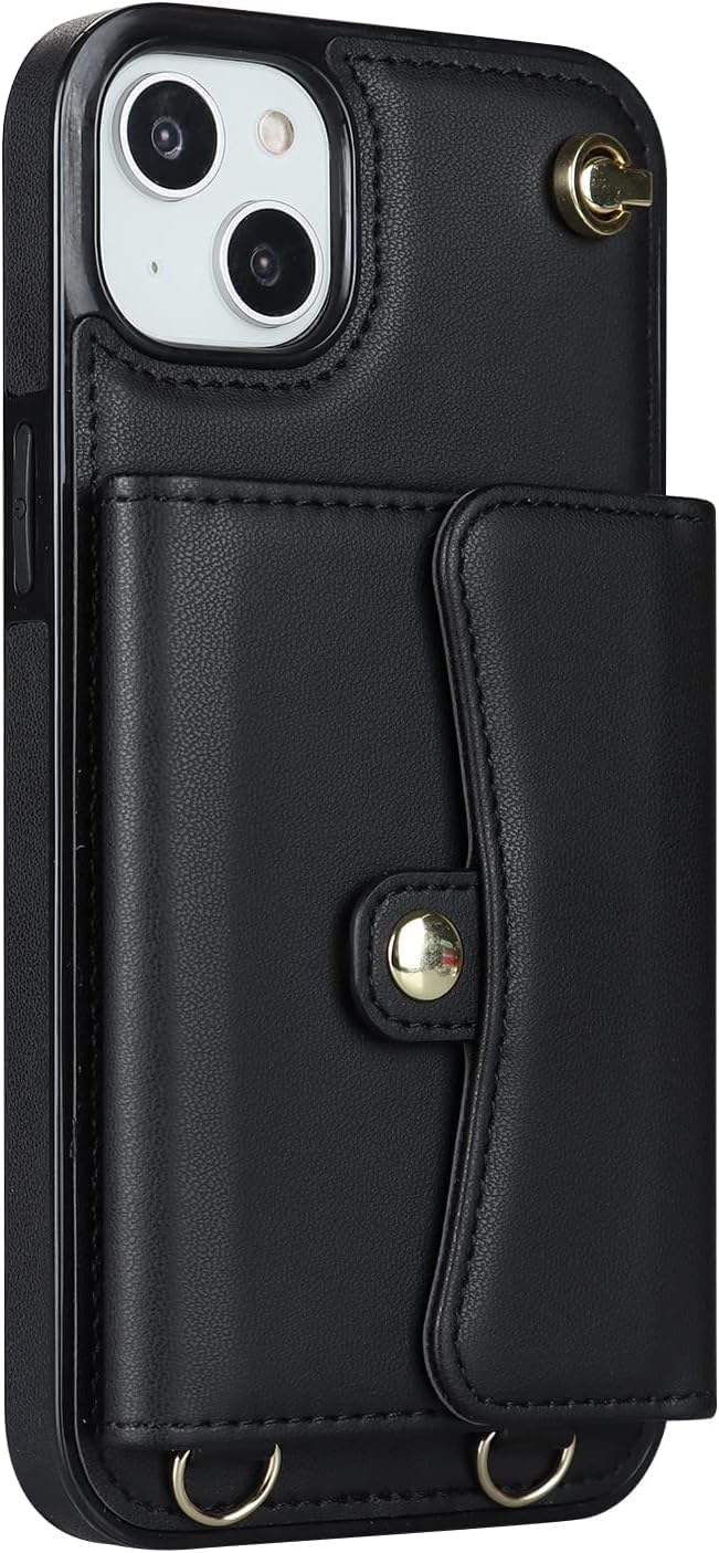 iPhone 15 Plus Wallet Case with RFID Blocking & Card Slots - PU Leather Protective Cover for Women | Daily Commute & Travel