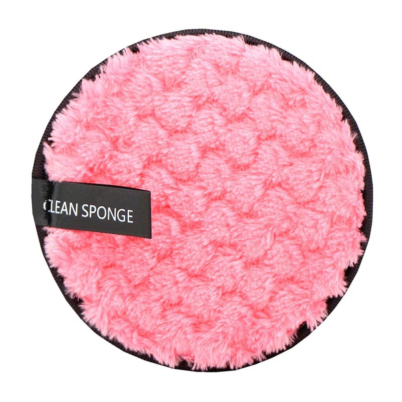 Romoty Reusable Makeup Remover Pads - Soft Double-Sided Microfiber Cleaning Cloths for Gentle Facial Cleansing | Washable Eco-Friendly Makeup Removing Towels & Multi-Function Sponge (Pink) | Perfect for Travel, Daily Skincare & Sustainable Beauty Routine