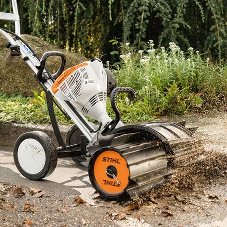 STIHL KW MM PowerSweep Attachment - Professional Lawn & Garden Sweeper for Efficient Debris Cleanup - Perfect for Driveways, Sidewalks, and Outdoor Areas