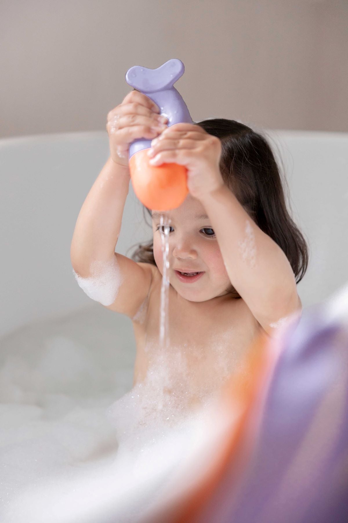 Squeezi Silicone Whale Bath Toy for Kids - Fun & Safe Bathtime Play - Perfect for Toddlers & Infants - Encourages Sensory Development & Water Play