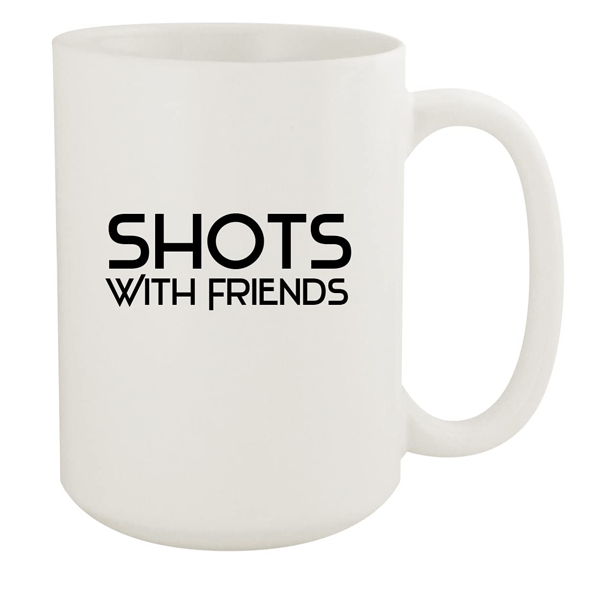 Shots With Friends - 15oz White Ceramic Coffee Mug for Hot & Cold Drinks, Perfect for Home, Office, or Gifts | Durable & Stylish Drinking Cup