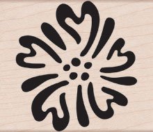 Hero Arts Woodblock Stamps - Graphic Flower Design for Card Making, Scrapbooking & DIY Crafts - Wood Mounted Rubber Stamps for Handmade Greeting Cards & Paper Projects