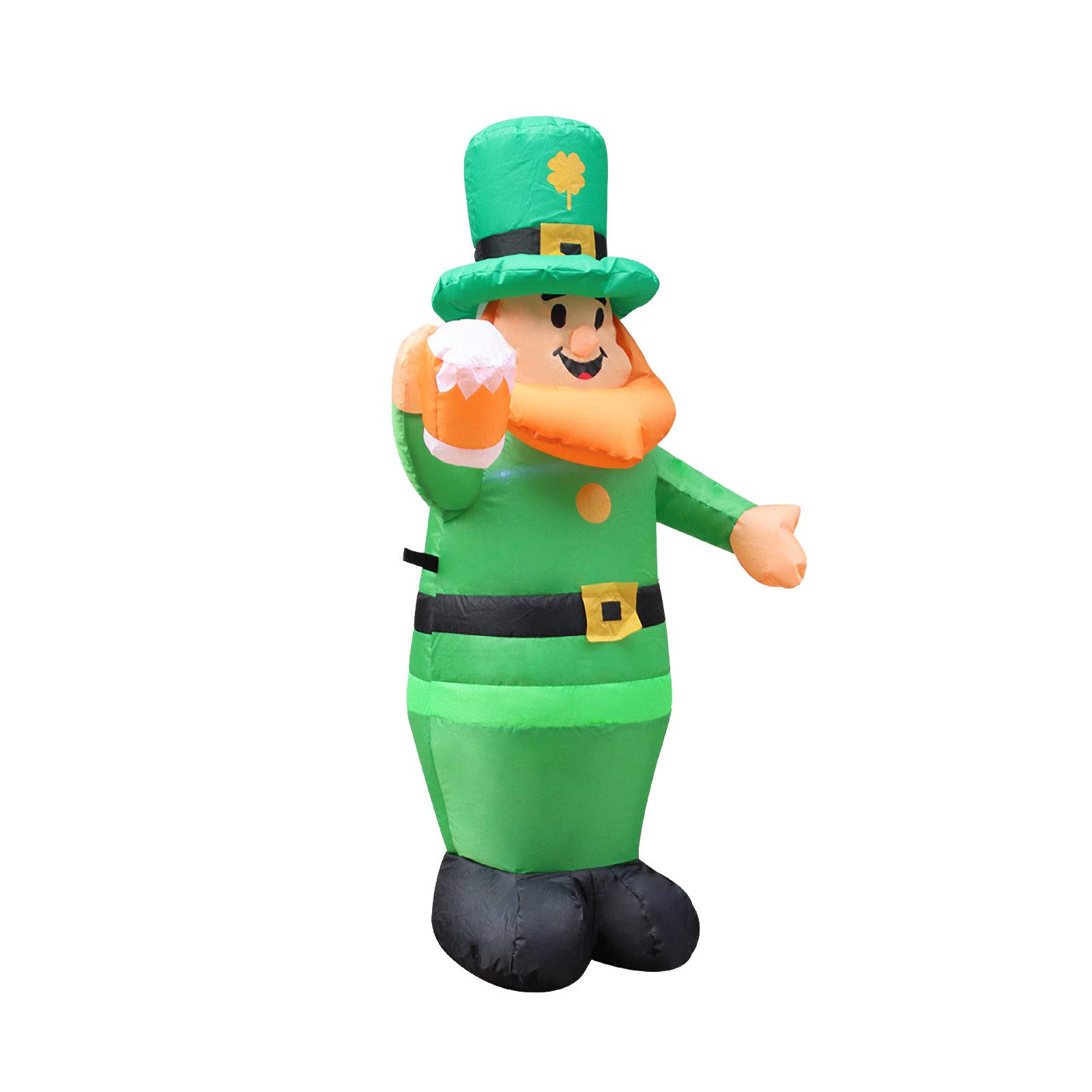St. Patrick's Day Inflatable Decoration with LED Lights - Outdoor Holiday Decor for Irish Themed Parties, Christmas & Festive Celebrations