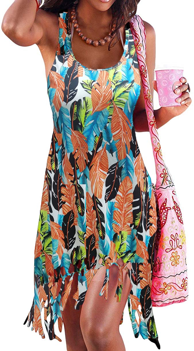 **Hount Women's Bathing Suit Beach Dress - Swimwear Cover Up, Casual Summer Dress for Pool, Beach & Vacation**