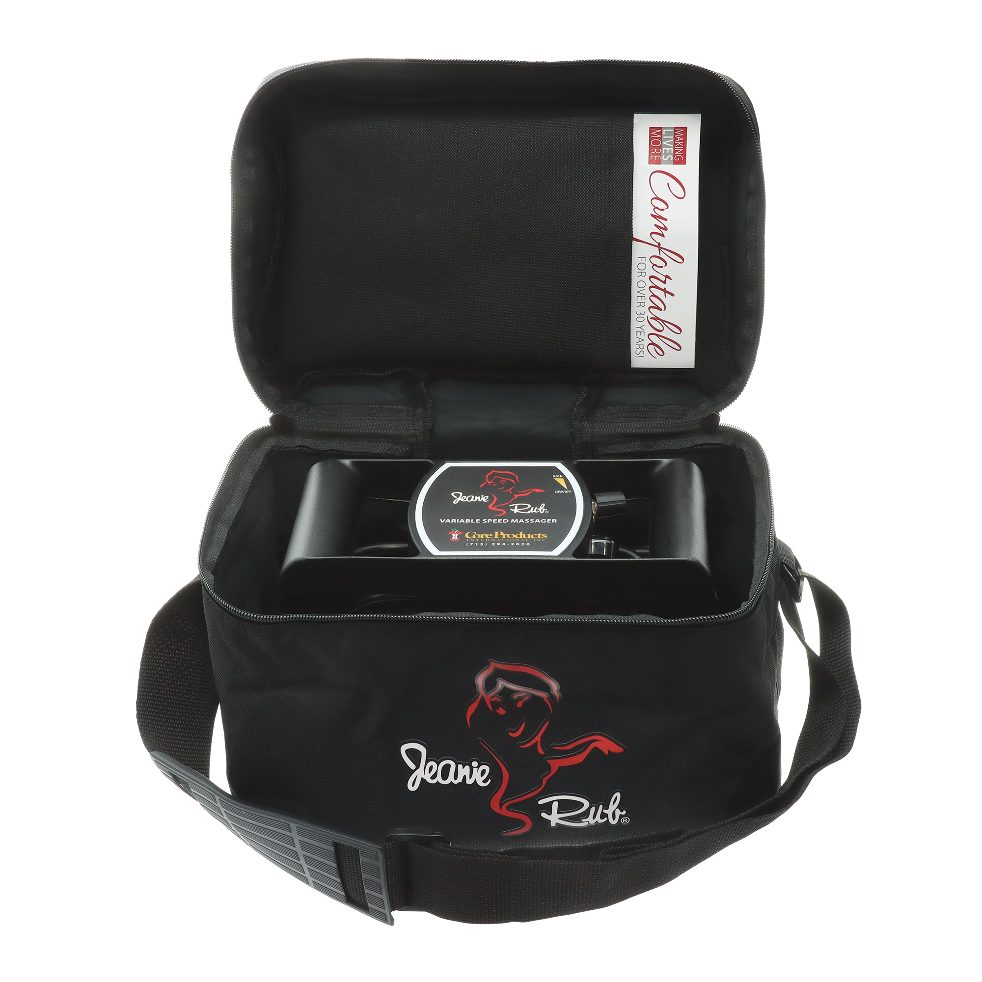 Jeanie Rub Massager - Professional Deep Tissue Massage Tool for Pain Relief & Muscle Relaxation - Perfect for Home, Office & Travel Use