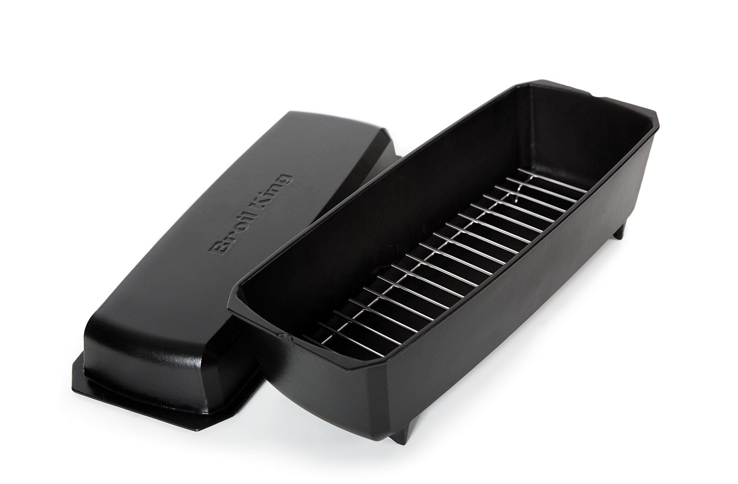 Broil King 69615 Cast Iron Rib Roaster - Premium Black BBQ Grill Accessory for Perfect Ribs & Roasts | Ideal for Backyard Grilling, Camping & Outdoor Cooking