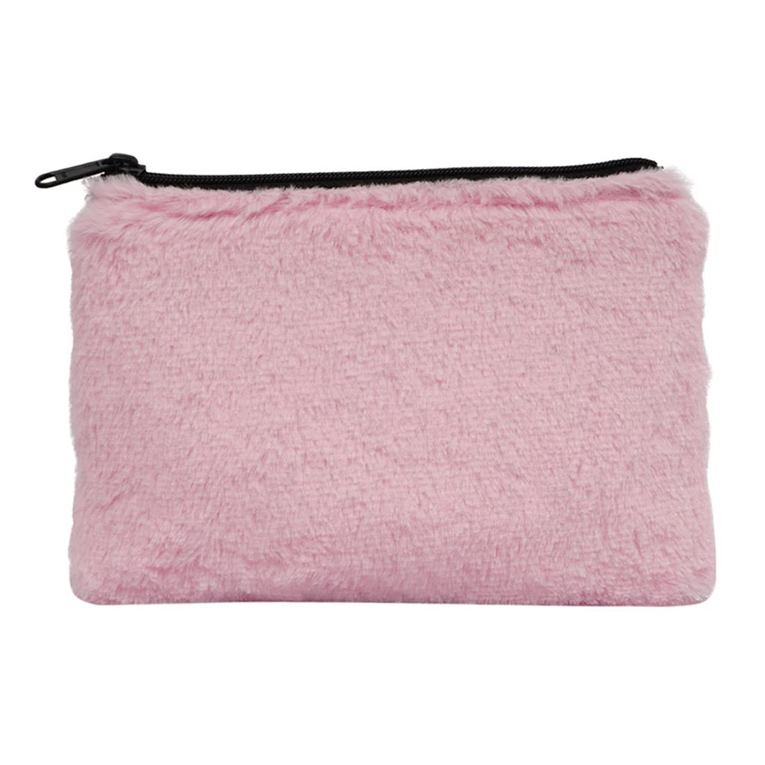 Crazyify Faux Fur Makeup Bag - Travel Cosmetic Pouch Set of 2, Waterproof Toiletry Organizer for Women | Perfect for Travel, Gym & Daily Essentials Storage