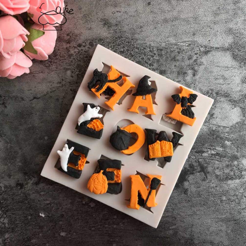 Hemoton 2-Pack Halloween Silicone Baking Molds - Pumpkin Cake, Dog Treat, Candle & Jelly Molds for Fondant Letters & White Cake Decorations | Perfect for Halloween Parties, DIY Desserts & Holiday Baking