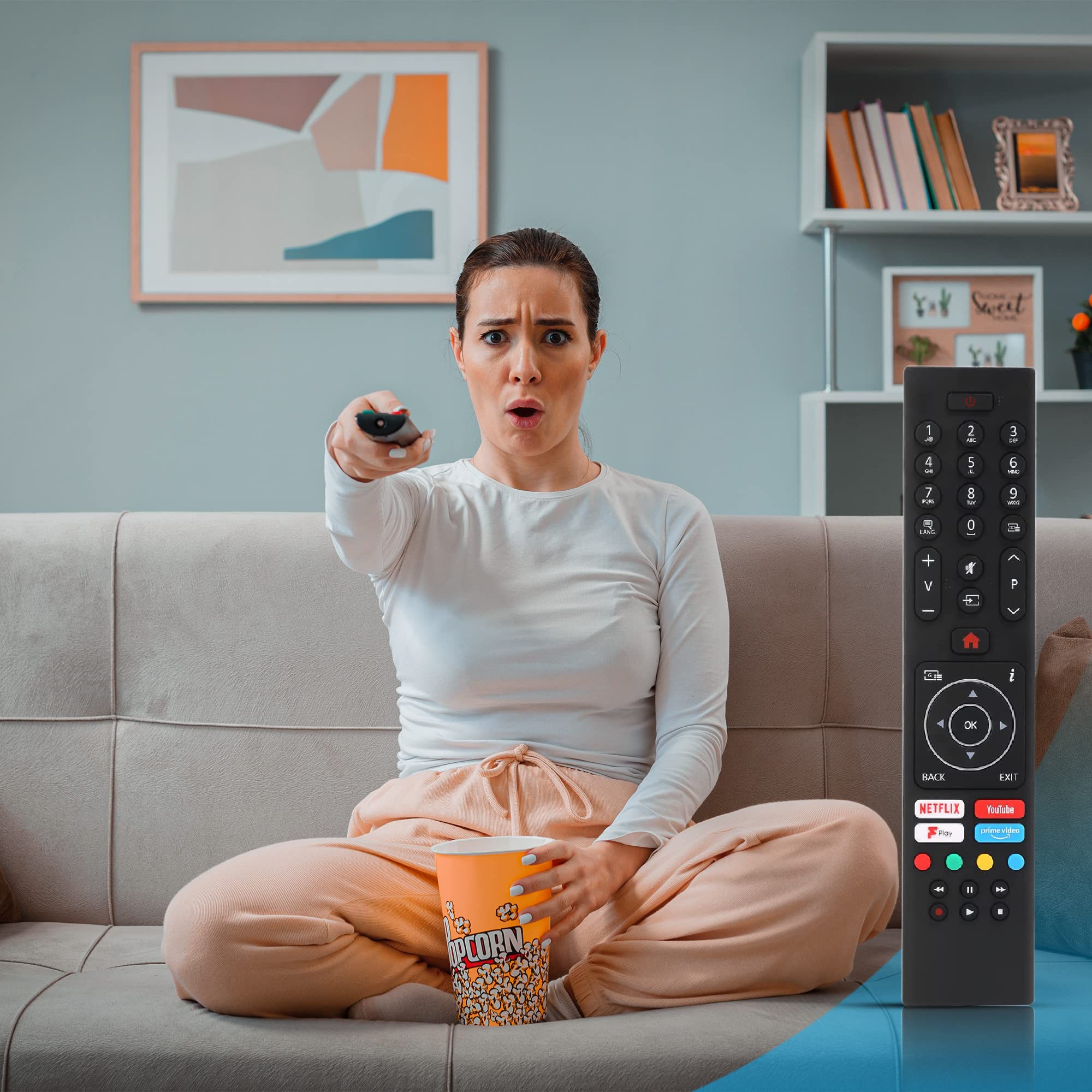 Universal Replacement Remote Control for Bush, Hitachi, Luxor, Polaroid & Now TV - Compatible with Multiple TV Models | Perfect for Home Entertainment & Smart TV Setup