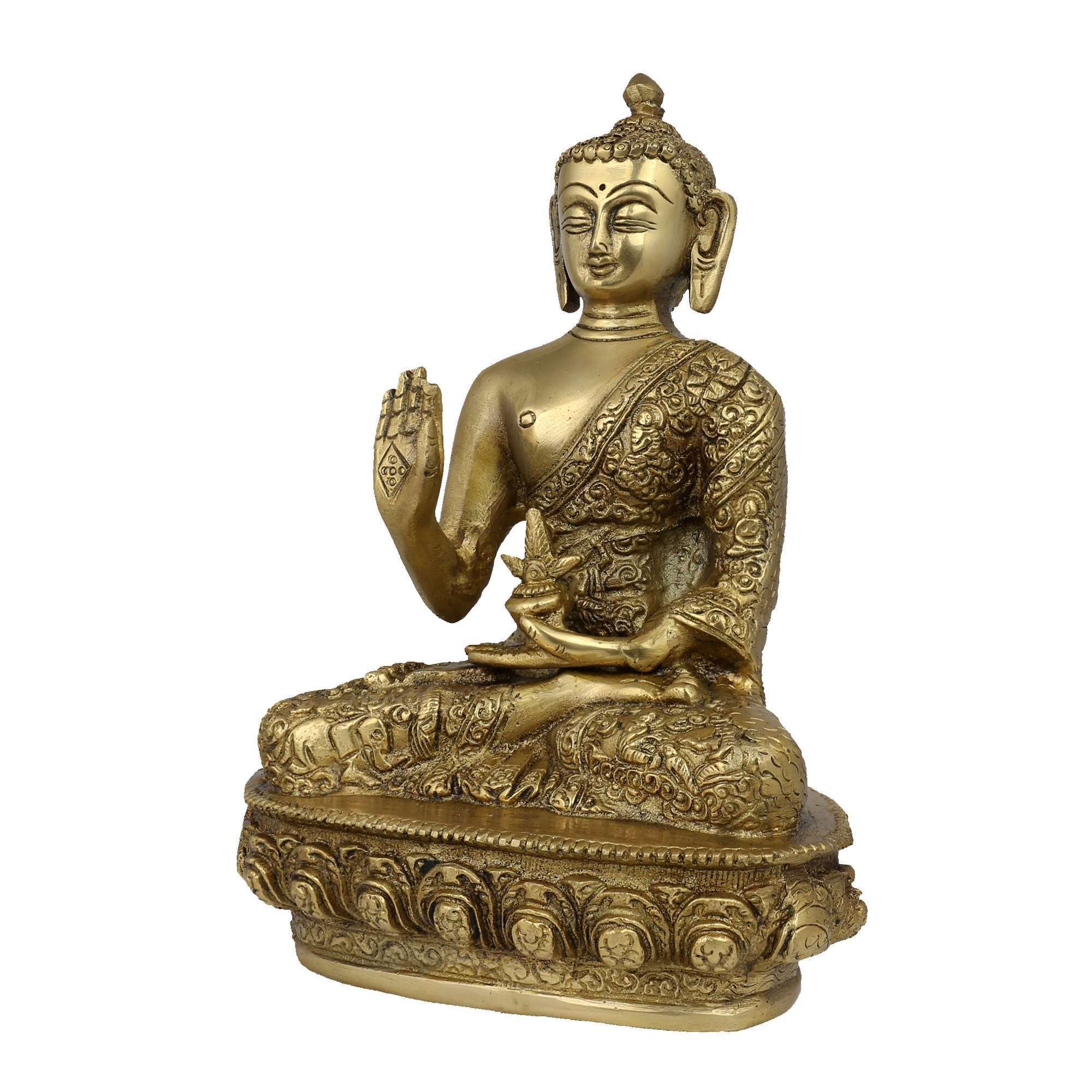 9 Inch Protection Buddha Statue - Handcrafted Buddhist Decor for Home & Office, Spiritual Gift for Meditation & Blessing | Perfect for Altars, Yoga Studios & Peaceful Spaces