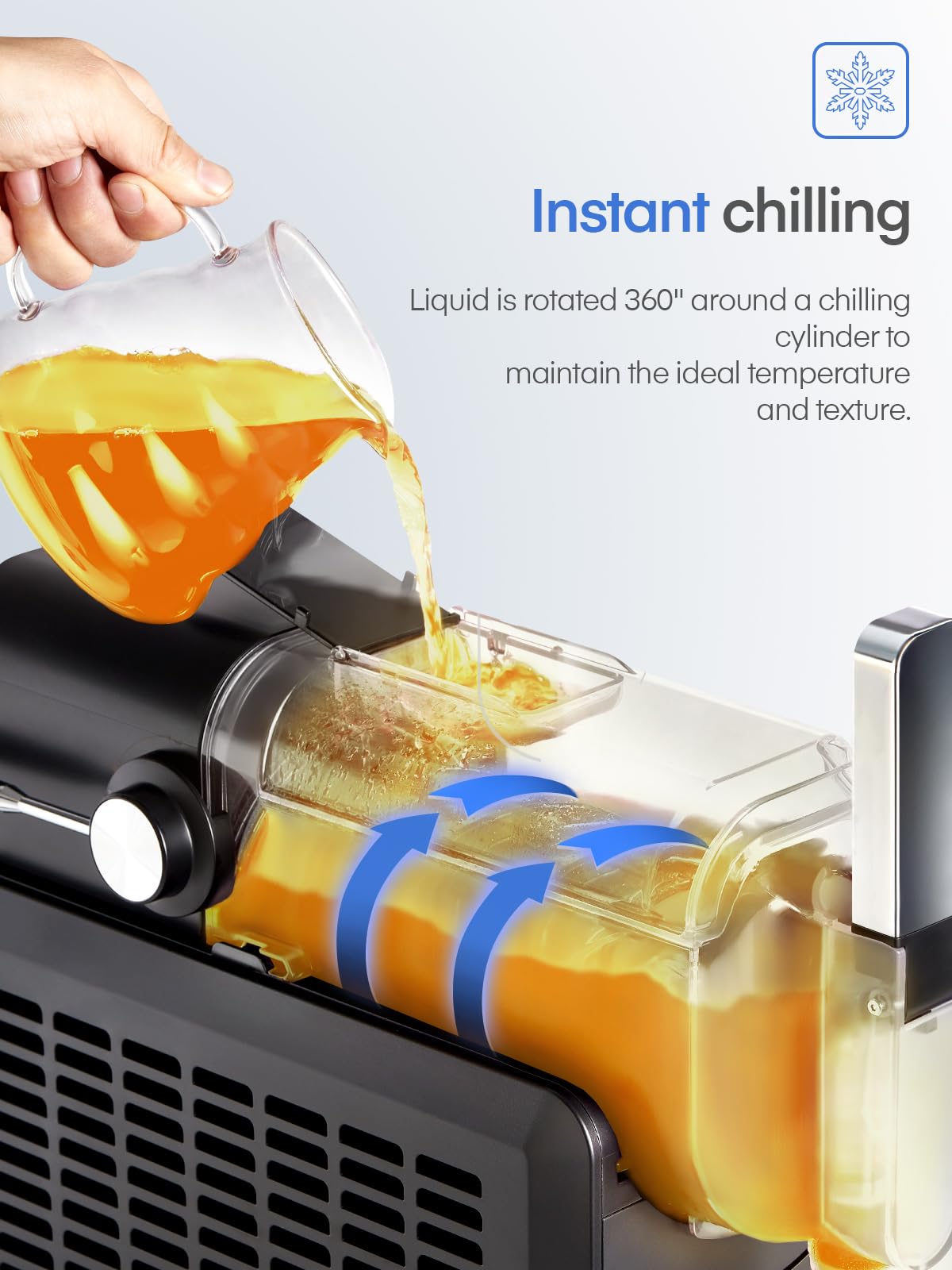 Professional Frozen Drink Maker with Quickfreeze Technology - 5 Preset Programs for Margaritas, Slushies & Frappés | Commercial & Home Use for Parties, Cafés & Restaurants | Black