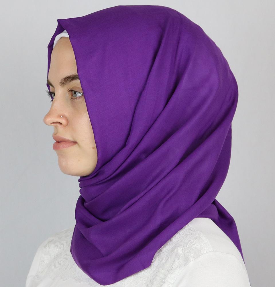 Aker Ince Premium Hijab Shawl Scarf #390 - Soft Purple Muslim Headscarf for Women, Perfect for Daily Wear, Prayer & Special Occasions