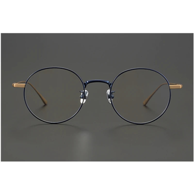 Aimee Unisex Full Rim Round Titanium Eyeglasses 1083 - Lightweight Durable Frame for Men & Women - Perfect for Reading, Working & Everyday Use