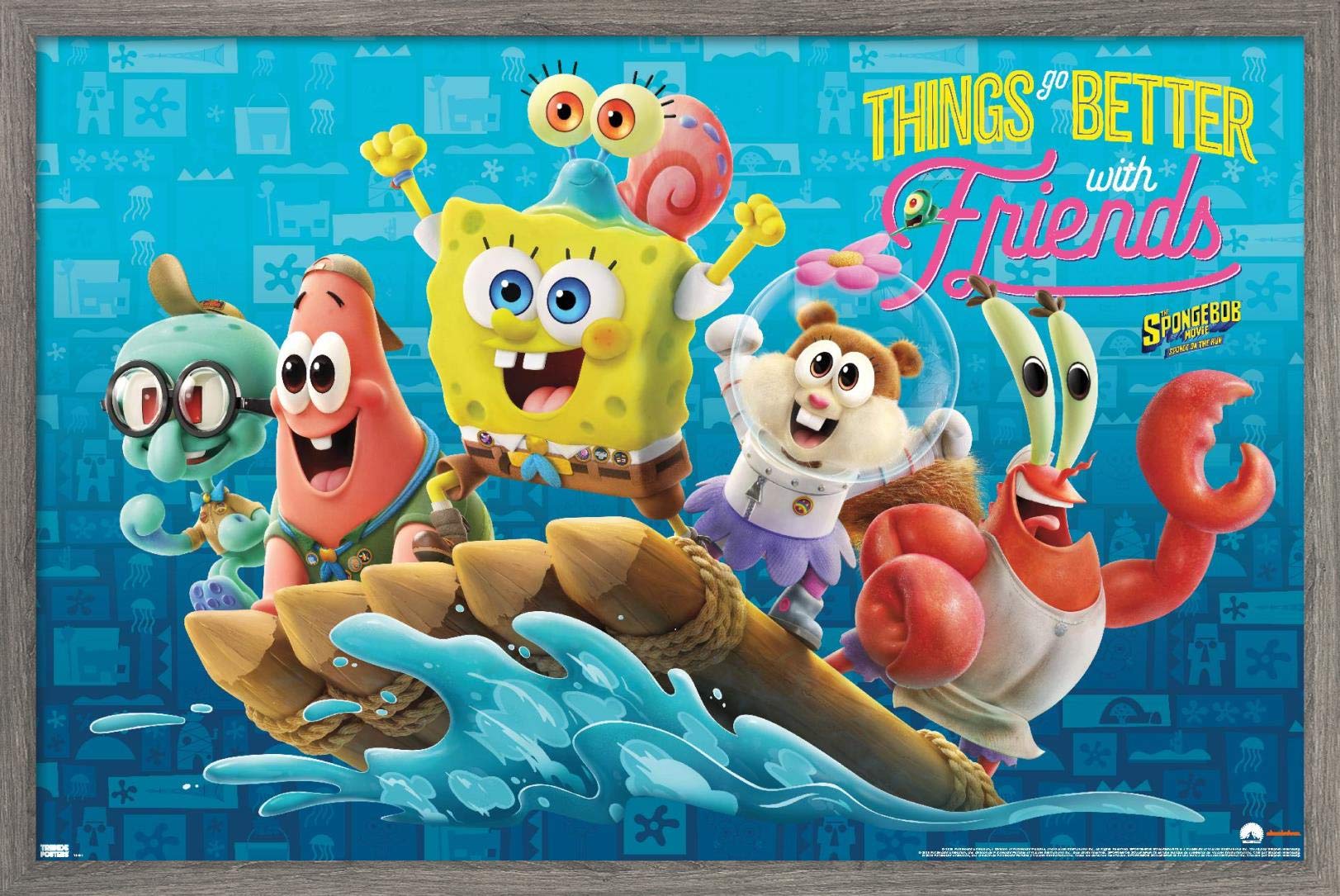 Trends International The SpongeBob Movie: Sponge On The Run - Friends Wall Poster, 14.725