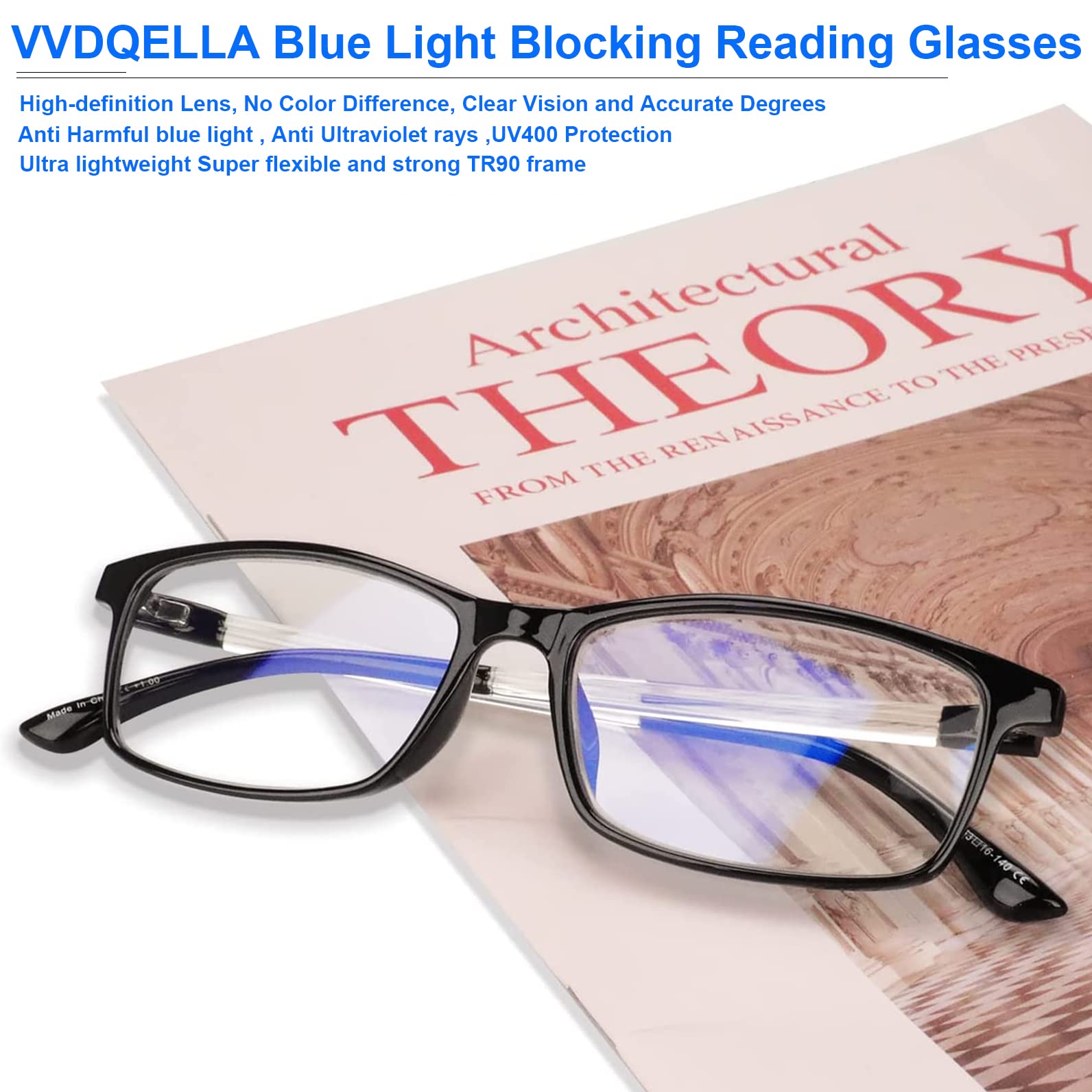 Blue Light Glasses for Men, 3-Pack Anti Glare Computer Glasses - Gaming & Office Use