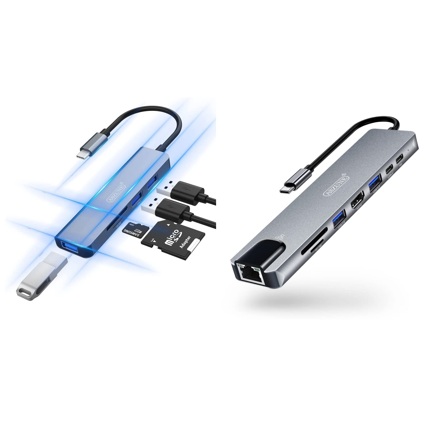 8-in-1 USB C Laptop Docking Station with Ethernet, HDMI, USB Ports - 5-in-1 USB C Hub for MacBook Pro, Dell, HP - Type C Adapter Dock for Programmers, Office Workers & Remote Work - Perfect for Home Office, Business Travel & Multi-Screen Setup