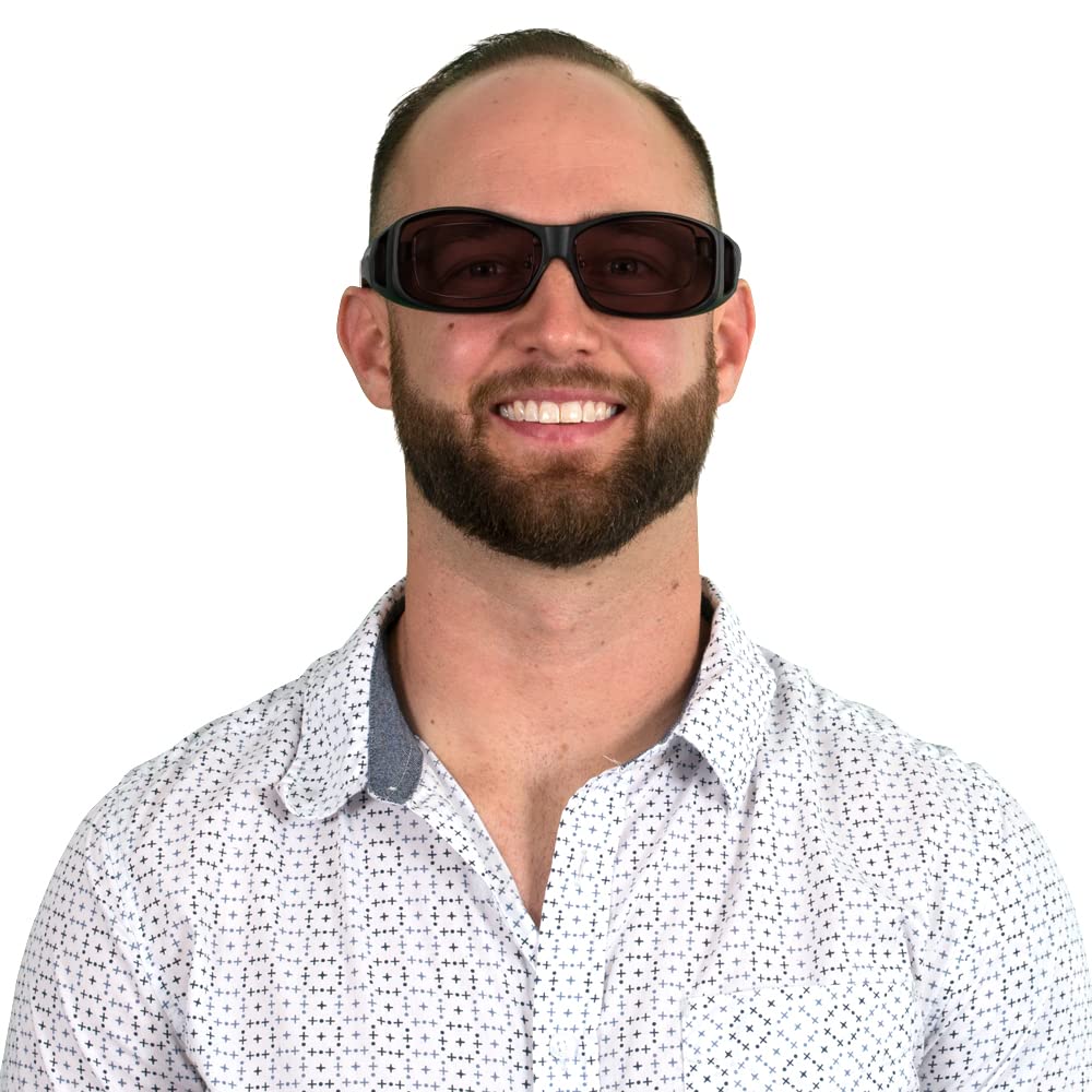 TheraSpecs Original WearOver Glasses for Light Sensitivity & Migraine Relief - FL-41 Lens Technology for Computer Use, Fluorescent Lights & Indoor Comfort