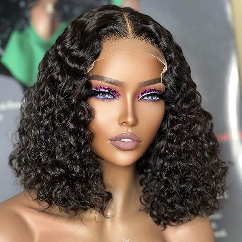 Buy 2 Human Hair Wigs for $169 - Layered Cut Burgundy Straight 4x4 Lace Wig with Free Curly 4x4 Bob Wig | Perfect for Daily Wear, Parties & Special Occasions