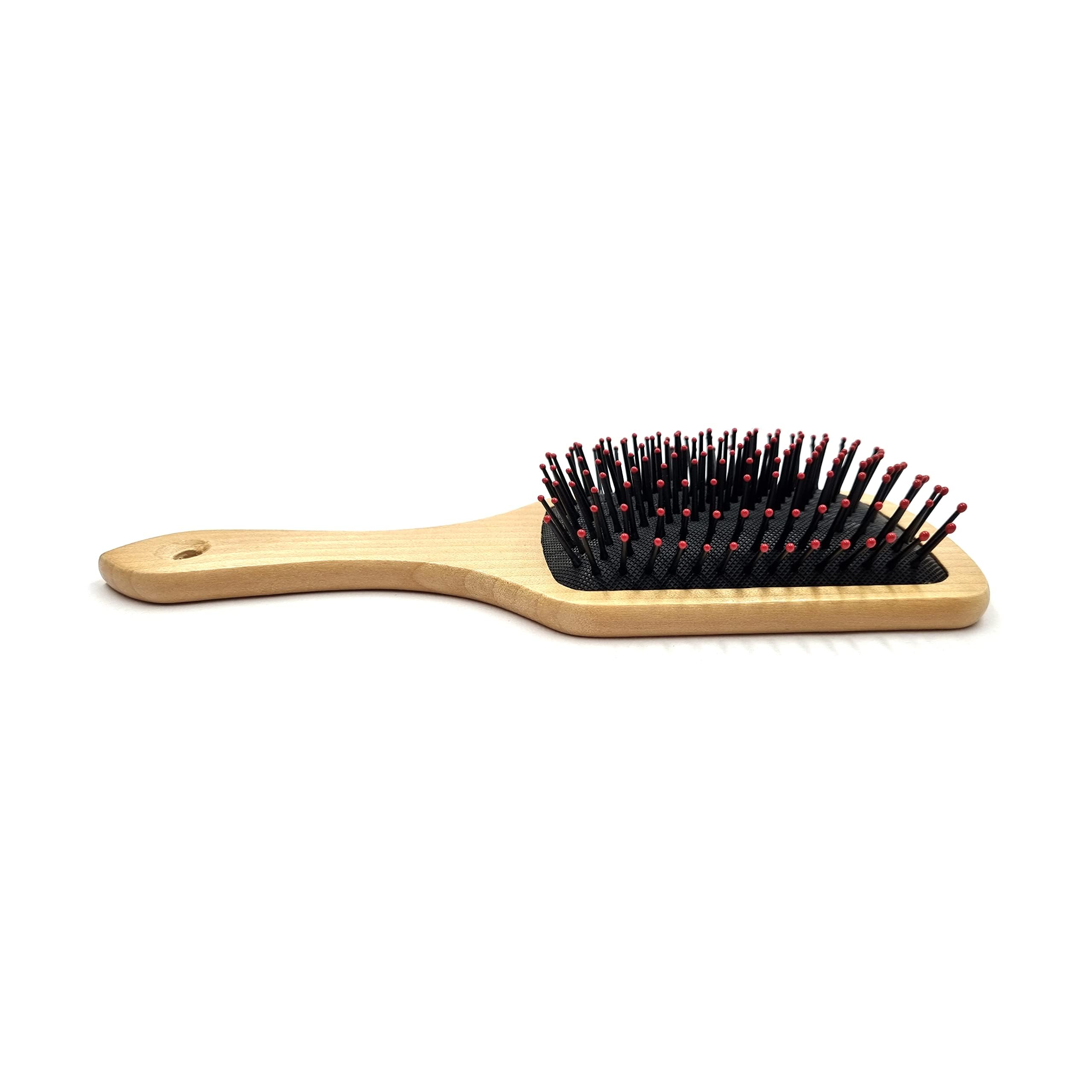 KIRA Paddle Hair Brush with Soft Bristles for Smoothing, Straightening, Styling & Curling - Detangling Brush for Men & Women (Skin Tone) - Perfect for Home, Salon & Travel Use