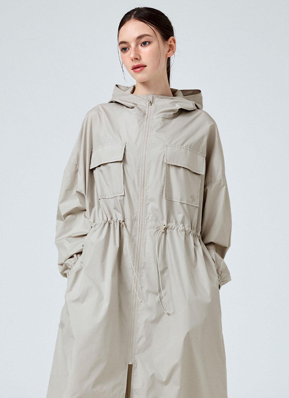 Airy Essential Maxi Hood Long Jacket - Lightweight Women's Outerwear for Spring & Fall - Perfect for Casual Outings, Travel & Layering