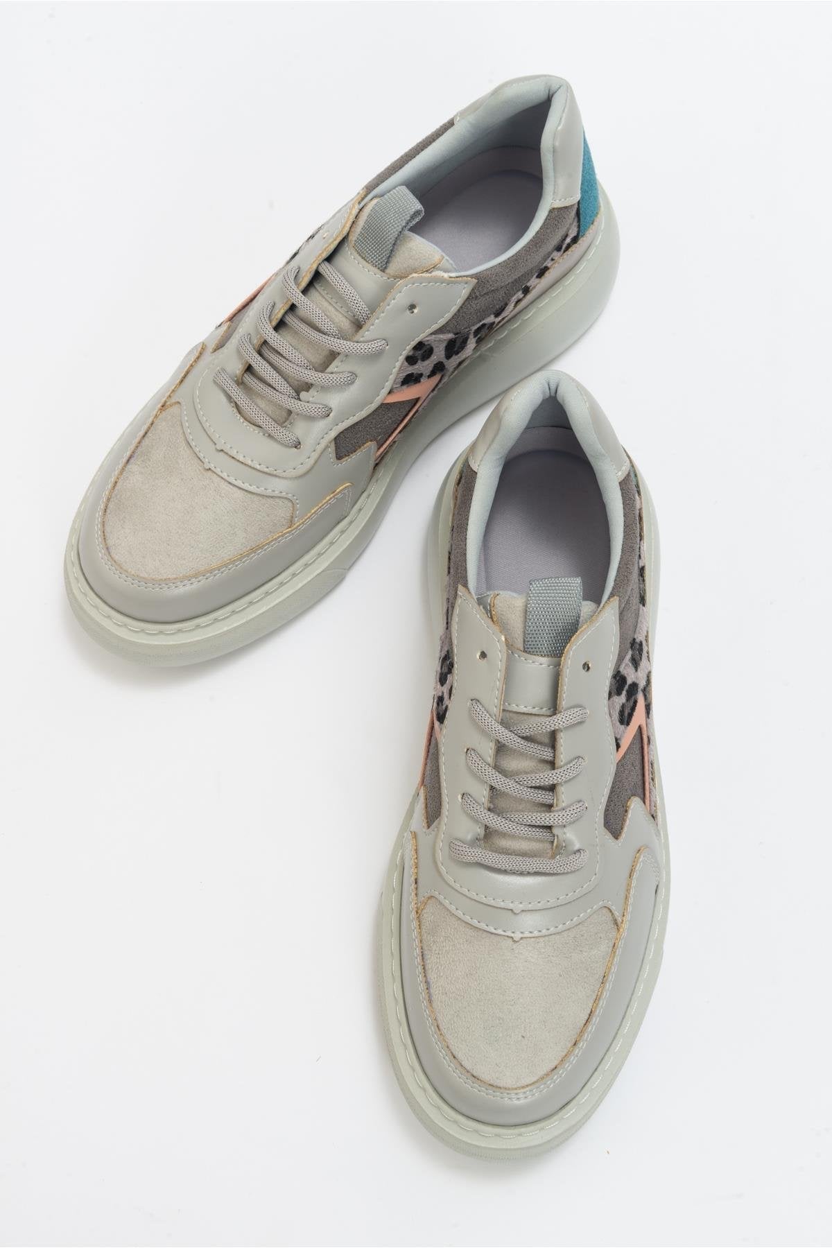 Ida Grey Platform Sneakers for Women - Trendy Chunky White Sneakers with Arch Support | Perfect for Casual Wear, Street Style & Everyday Comfort